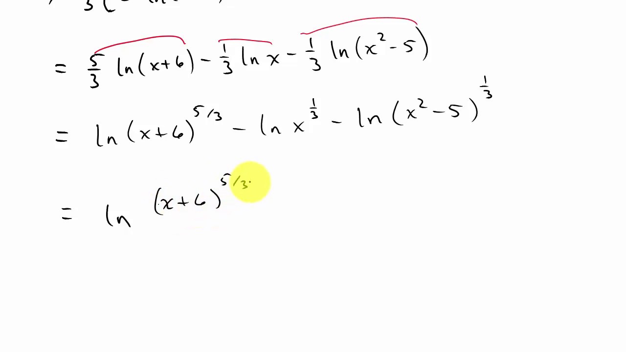 condense the logarithm