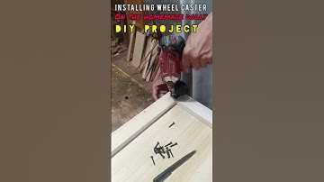 Installing wheel caster on the homemade dolly, Diy project