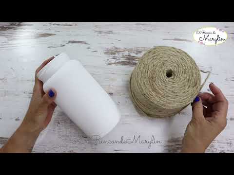 Reutiliza los FRASCOS DE VIDRIO en un JARRON RUSTICO para decoracion bohemia
