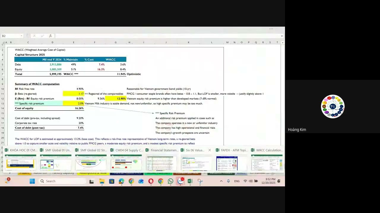 Средневзвешенная стоимость капитала (WACC) ACCA + реальный случай LOF