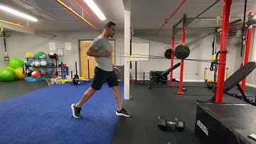 Split squat band row