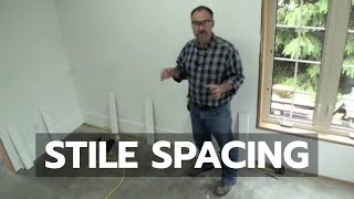Steve Maxwell explains techniques on spacing stiles when installing wainscoting. To learn more from Steve, visit http://www.