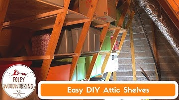 Easy DIY Attic Shelves