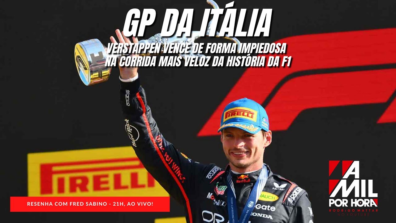 Resenha Do Gp Da Itália Com Fred Sabino | Ao Vivo - 21H #F1