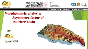 Morphometric analysis: Asymmetry factor of the river basin using QGIS and a excel sheet.