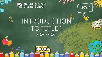2024-2025 ECCS Title 1 Introduction
