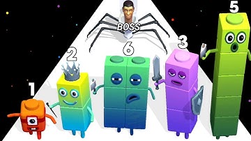 Merge NumberBlock Run 3D - Max Level Gameplay (New Update) #asmrgameplay #satisfyingasmr #levelup