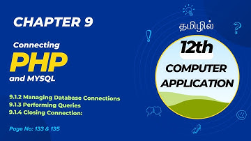 12th ComputerApplication | in Tamil | Chapter 9 Connecting Php and Mysql| Part 2