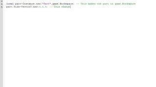 ROBLOX Scripting Tutorial Part 1 - Making a Part