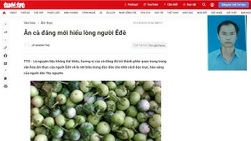 ĂN CÀ ĐẮNG MỚI HIỂU LÒNG NGƯỜI Ê ĐÊ