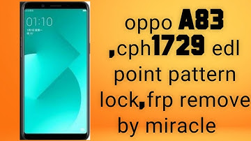 oppo A83 (cph1729) frp (google lock remove )