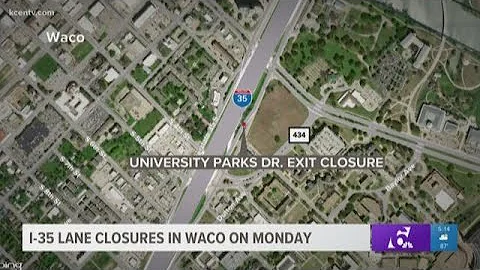 Major northbound exit through Waco to close for I-35 construction project