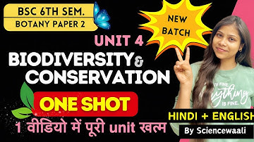 BSc 6th semester botany paper 2 unit 4 🔥| Biodiversity & it