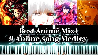 9 ANIME SONGS PIANO MEDLEY! 피아노 메들리 (Best anime Mix)