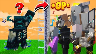 WARDEN vs Illage and Spillage Army in Minecraft (Mob Battle)