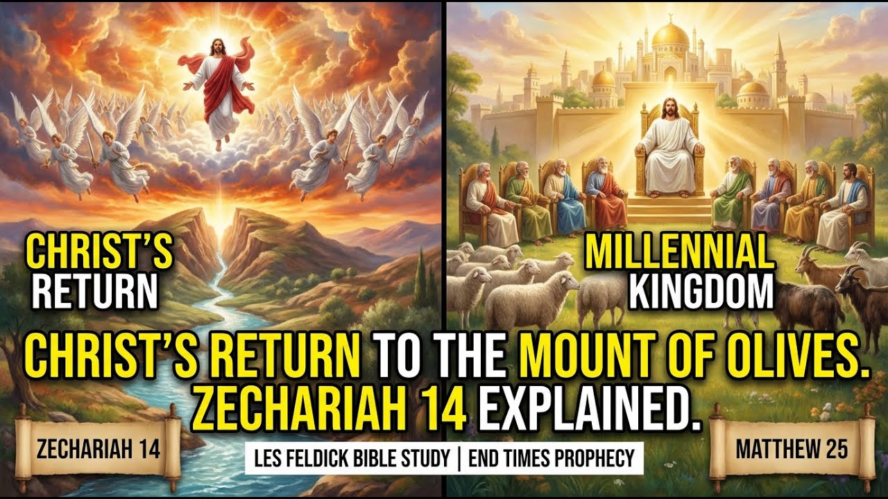 Christ's Return to the Mount of Olives. Zechariah 14 Explained.