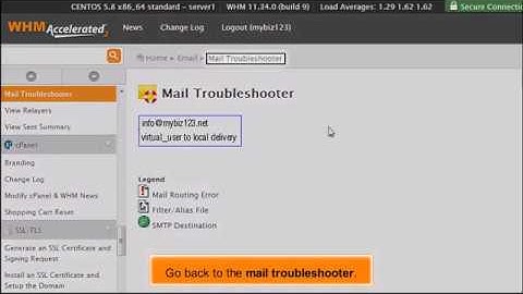 Using the Mail Troubleshooter in WHM