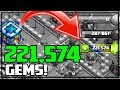 221,000 GEMS! Clash of Clans GEM TO MAX Town Hall 13