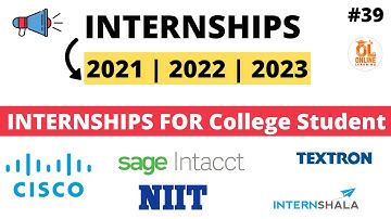 INTERNSHIPS From TOP Mnc