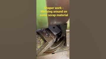 Metal shaper - cutting some surface serrations, practicing on scrap material