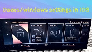 Doors/window settings in iDrive 8