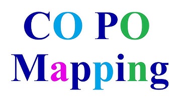 CO PO mapping
