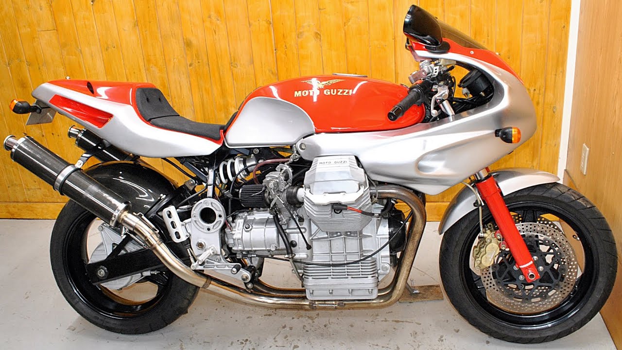 モトグッチ MotoGuzzi1100Sport Wheelie full exhaust muffler sound and details