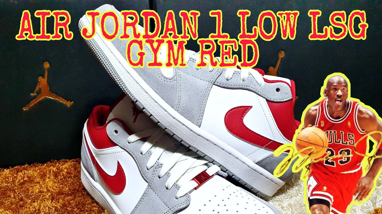 air jordan 1 low smoke grey gym red