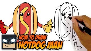 how to draw hotdog step by step tutorial