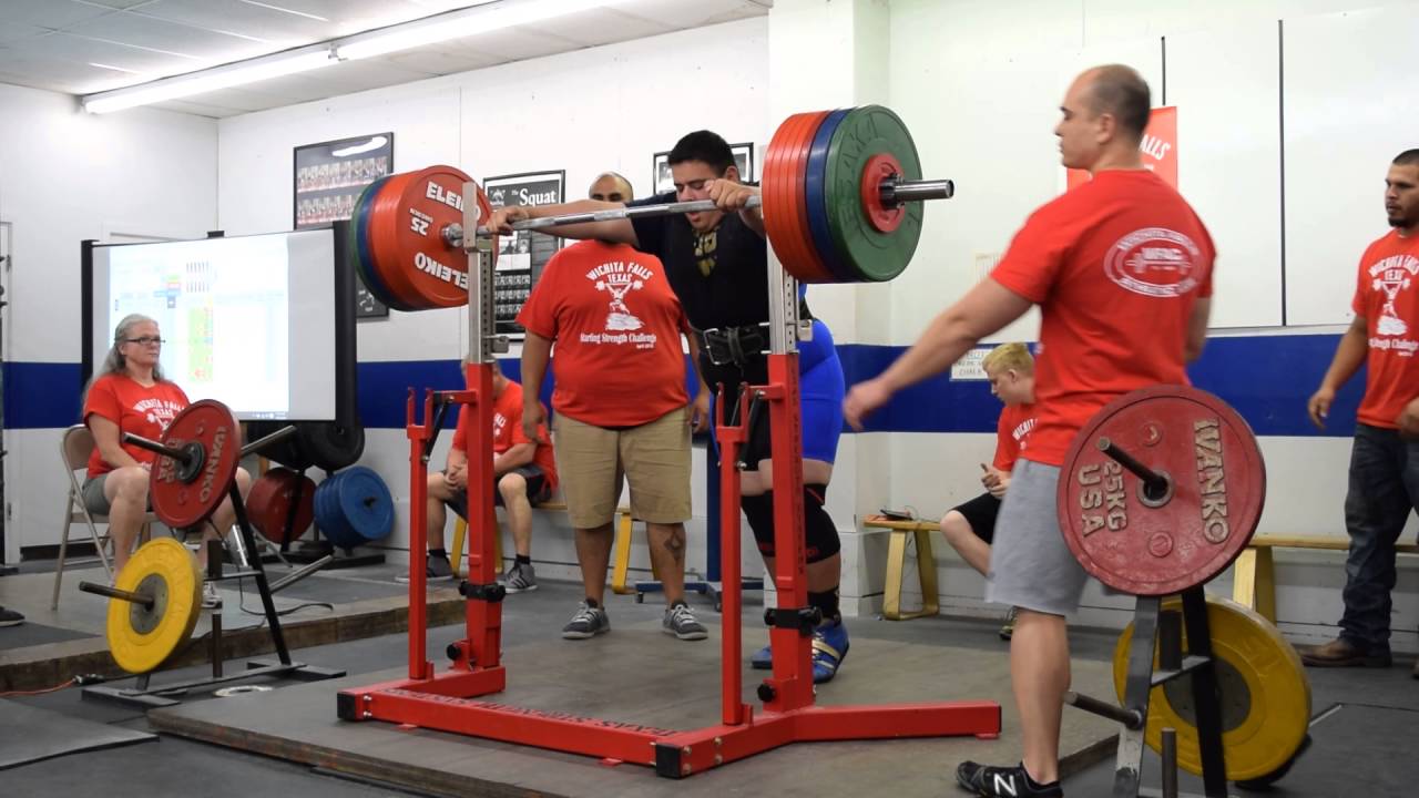 Joseph Pena 738 lbs 3rd Attempt Squat Starting Strength Challenge