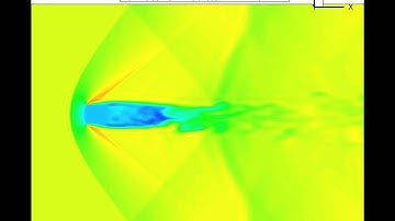 LES Numerical Simulation of Supersonic Flow Over a Square Body