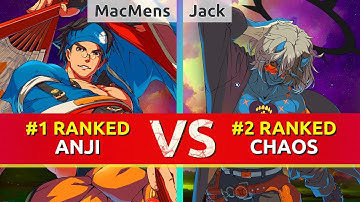 GGST ▰ MacMens (#1 Ranked Anji) vs Jack (#2 Ranked Happy Chaos). High Level Gameplay