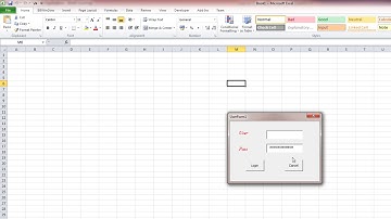 Tạo form đăng nhập Excel - Login form in excel