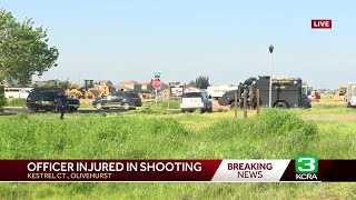 Heavy police presence after officer shot in Yuba County, California