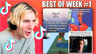 xQc Reacts TO THE BEST TIKTOKS OF WEEK! #1