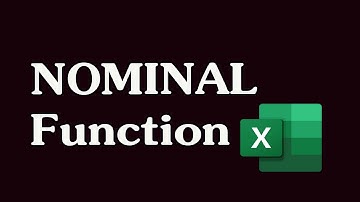 How to Use the NOMINAL Function in Excel