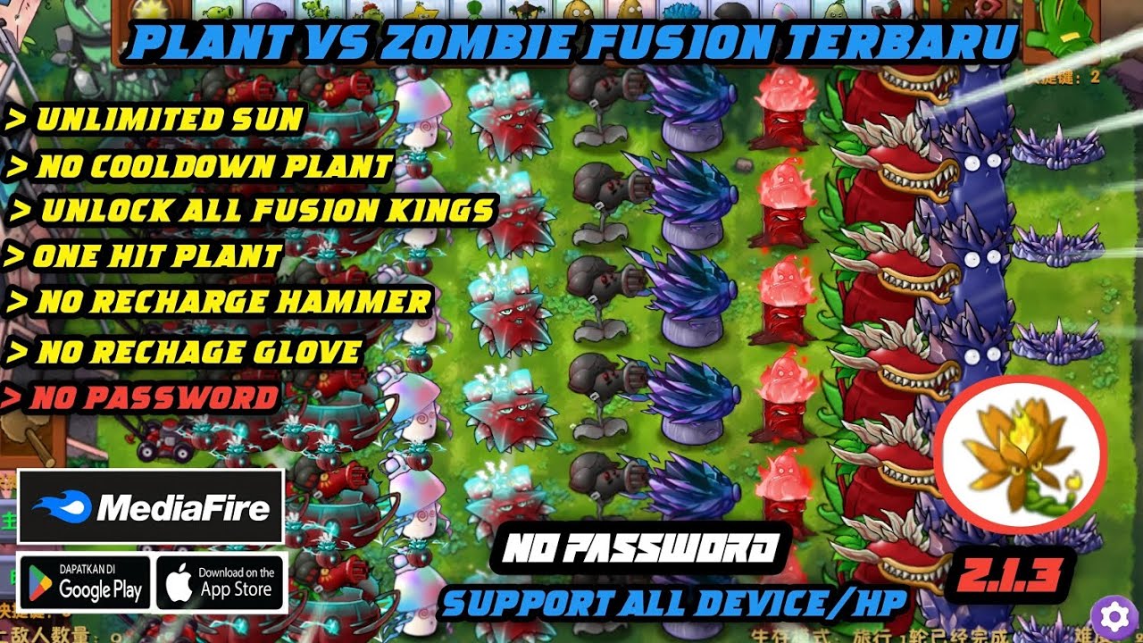 PLANTS VS ZOMBIE FUSION MOD APK 2024 Unlimited Sun &