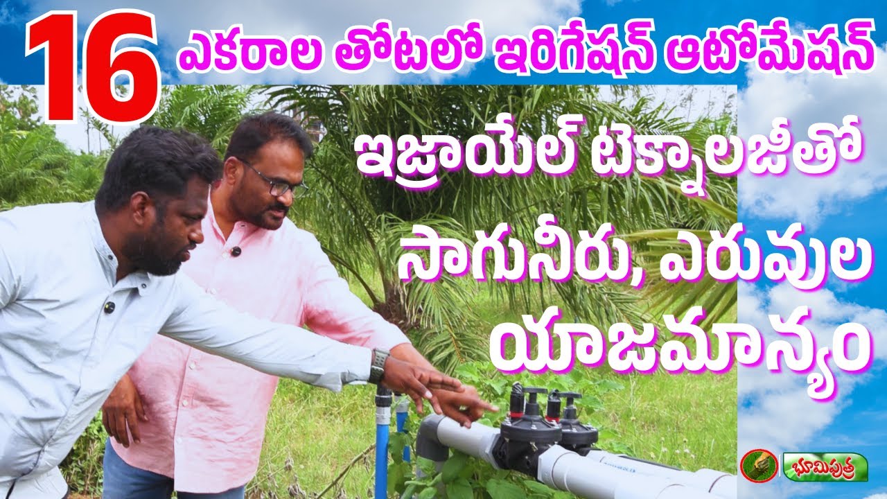 ఇజ్రాయేల్ టెక్నాలజీతో ఆటోమెటిక్ డ్రిప్ | irrigation automation | bhoomiputhra telugu
