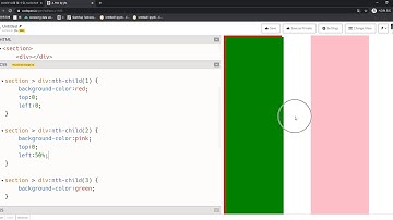 2020 03 16, 문제, absolute, width, height, top, left 로 화면을 3등분 해주세요