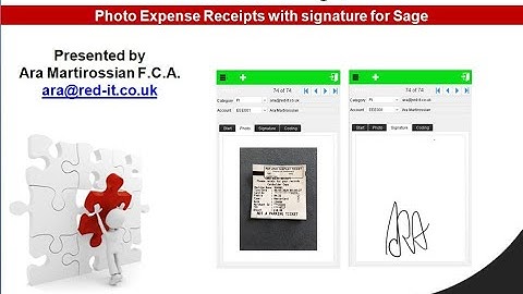 Mobile2Sage: How to capture Photo Expense receipts on an iPhone with signatures and import into Sage