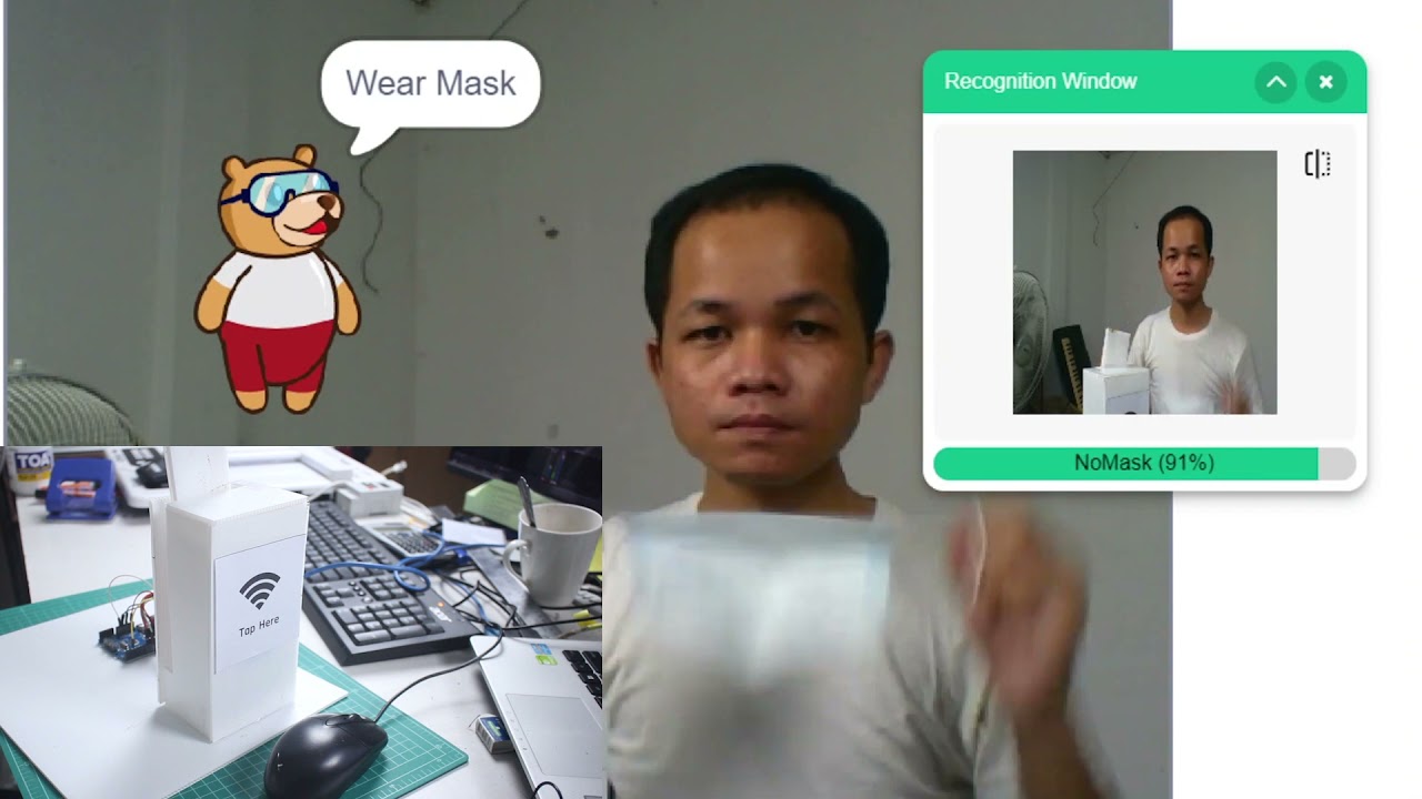 Machine Learning + Arduino Demo project ระบบตรวจสอบการใส่หน้ากากควบคุม ...