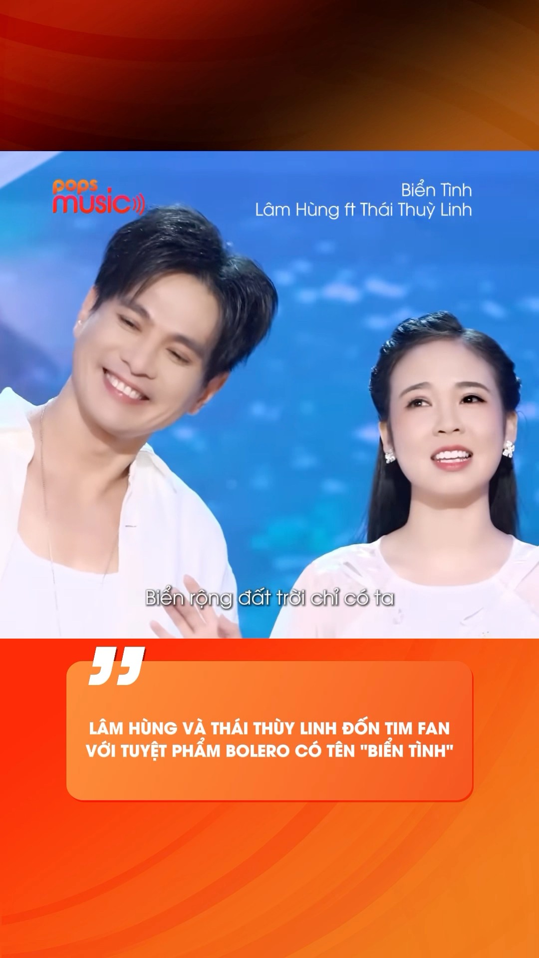Lâm Hùng và Thái Thuỳ Linh đốn tin fan với tuyệt phẩm Bolero có tên Biển Tình #popsmusic