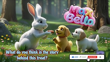 The Rabbit in the Pit and Two Brave Puppies | Ai bunny story | Ai animal videos  #bunny #puppies