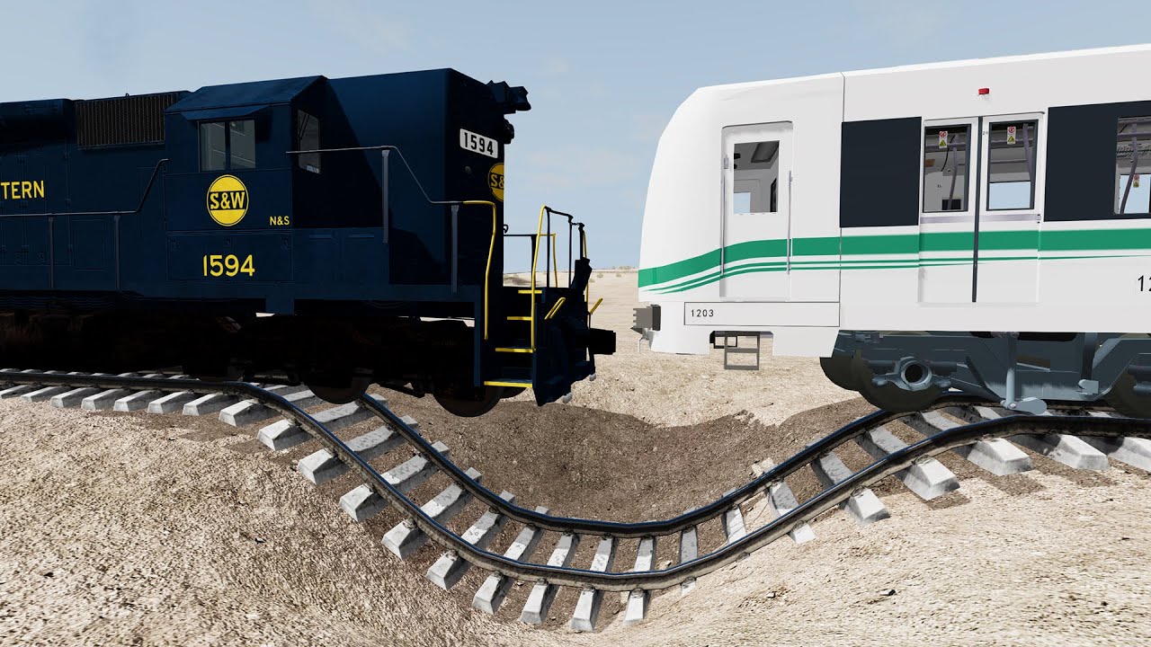 Trains Vs Potholes #25 – BeamNG Drive