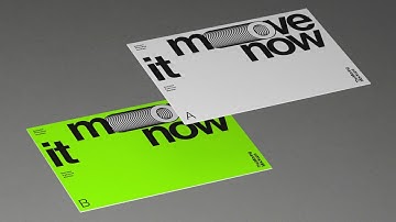 HQ Animated Double Business Card Mockup