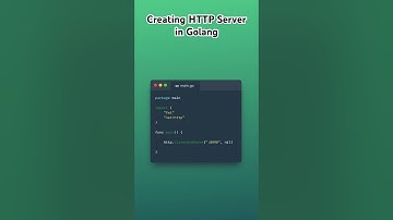 Creating Basic HTTP Server in Golang #golang #golangtutorial