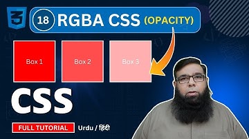 RGBA CSS | CSS Tutorial by Shahid Naeem - Class 18.