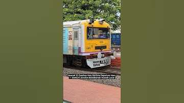 Howrah 12 Coaches Very Old Emu Departure Horn 📯 Dankuni Junction Barddhaman Howrah Local #viralshort