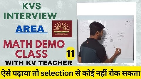 kvs math demo class area kvs prt interview preparation demo class kvs prt tgt pgt interview