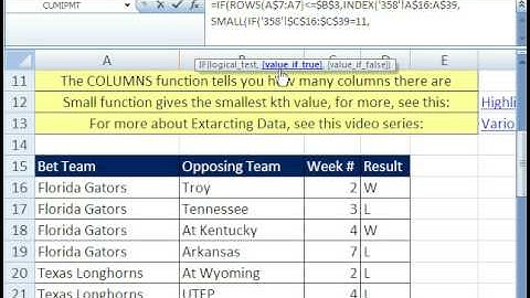 Excel Magic Trick 358: Part 1: Return Multiple Items From One Lookup Value for Table w Formula